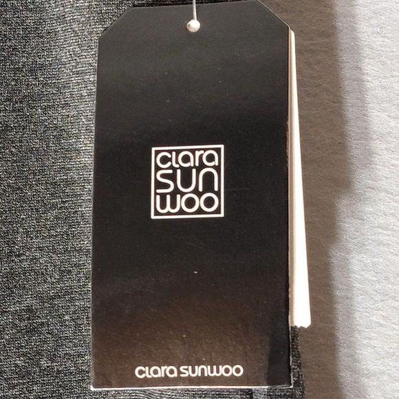 New Clara Sunwoo Knit Pull On Dress Pants Womens 1X Dark Grey Stretch Tapered - Picture 4 of 10